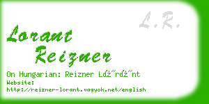 lorant reizner business card